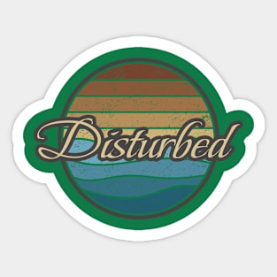 Disturbed Retro Waves Sticker